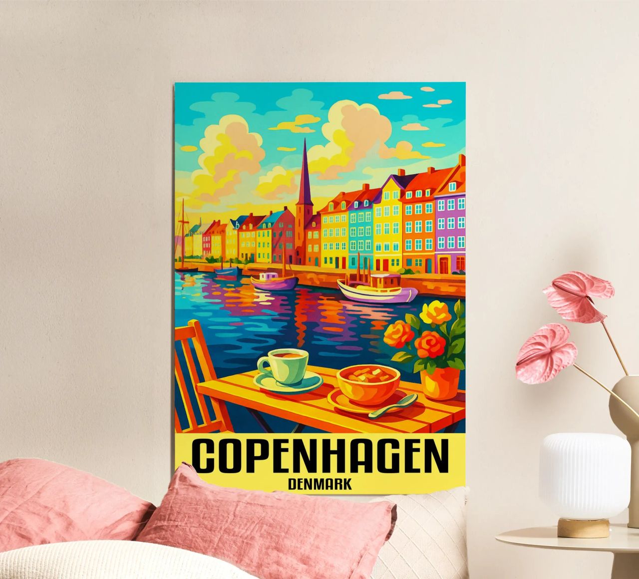 Copenhagen Denmark City Art Imagination poster by oneheart
