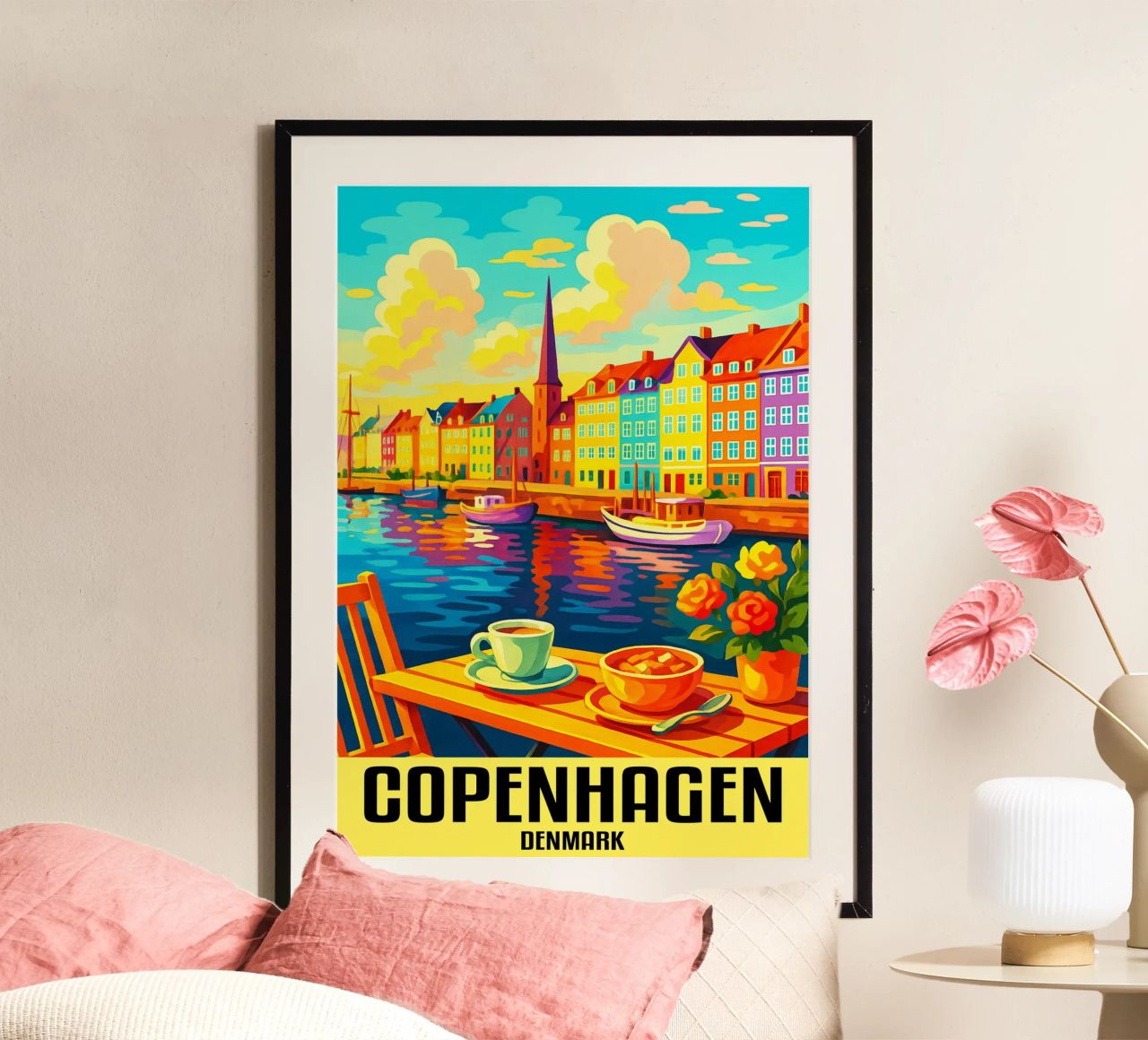 Copenhagen Denmark City Art Imagination poster by oneheart