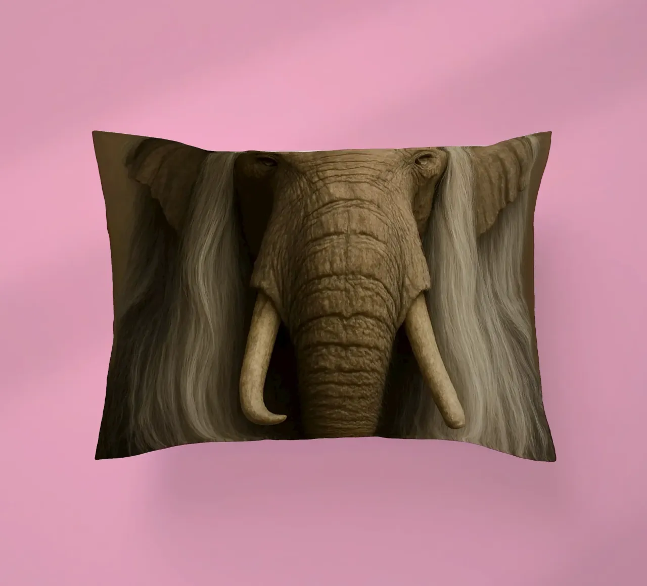 Il saggio elefante dai capelli d'argento cuscino da So Cute Land - Affiches et posters