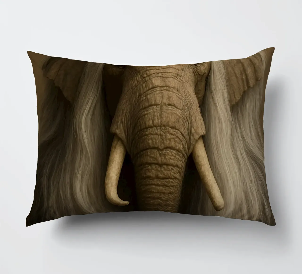 Il saggio elefante dai capelli d'argento cuscino da So Cute Land - Affiches et posters