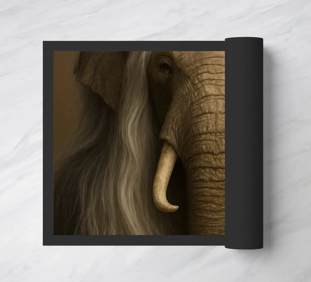 Il saggio elefante dai capelli d'argento zerbino da So Cute Land - Affiches et posters