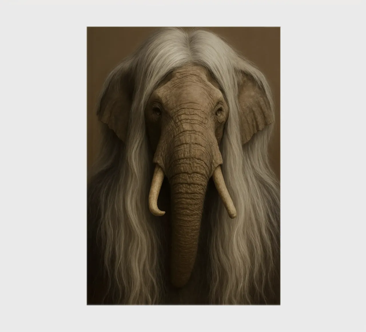 The wise silver-haired elephant notebook by So Cute Land - Affiches et posters