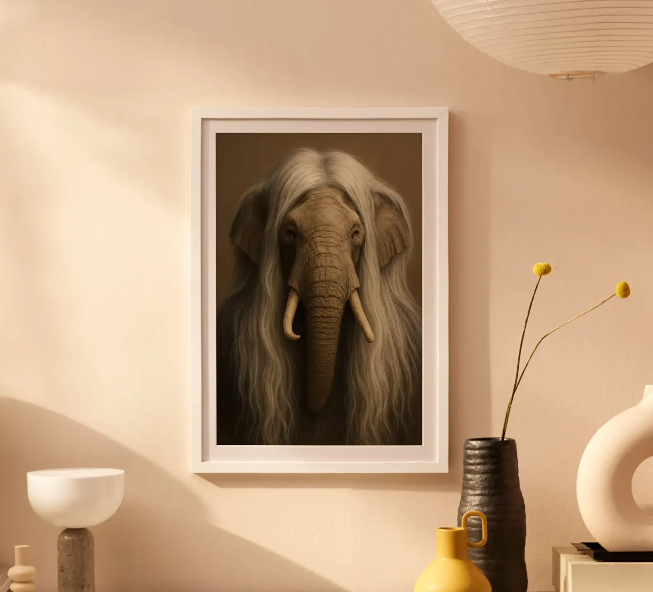 Il saggio elefante dai capelli d'argento carta hahnemühle da So Cute Land - Affiches et posters