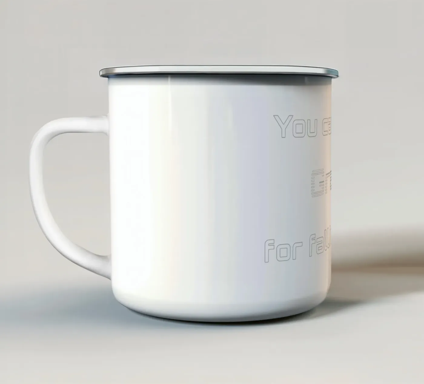 Gravity enamel mug by Gunawan Rb
