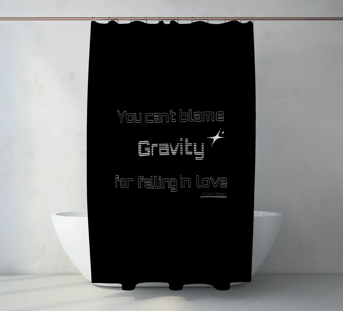 Zwaartekracht douchegordijn van Gunawan Rb