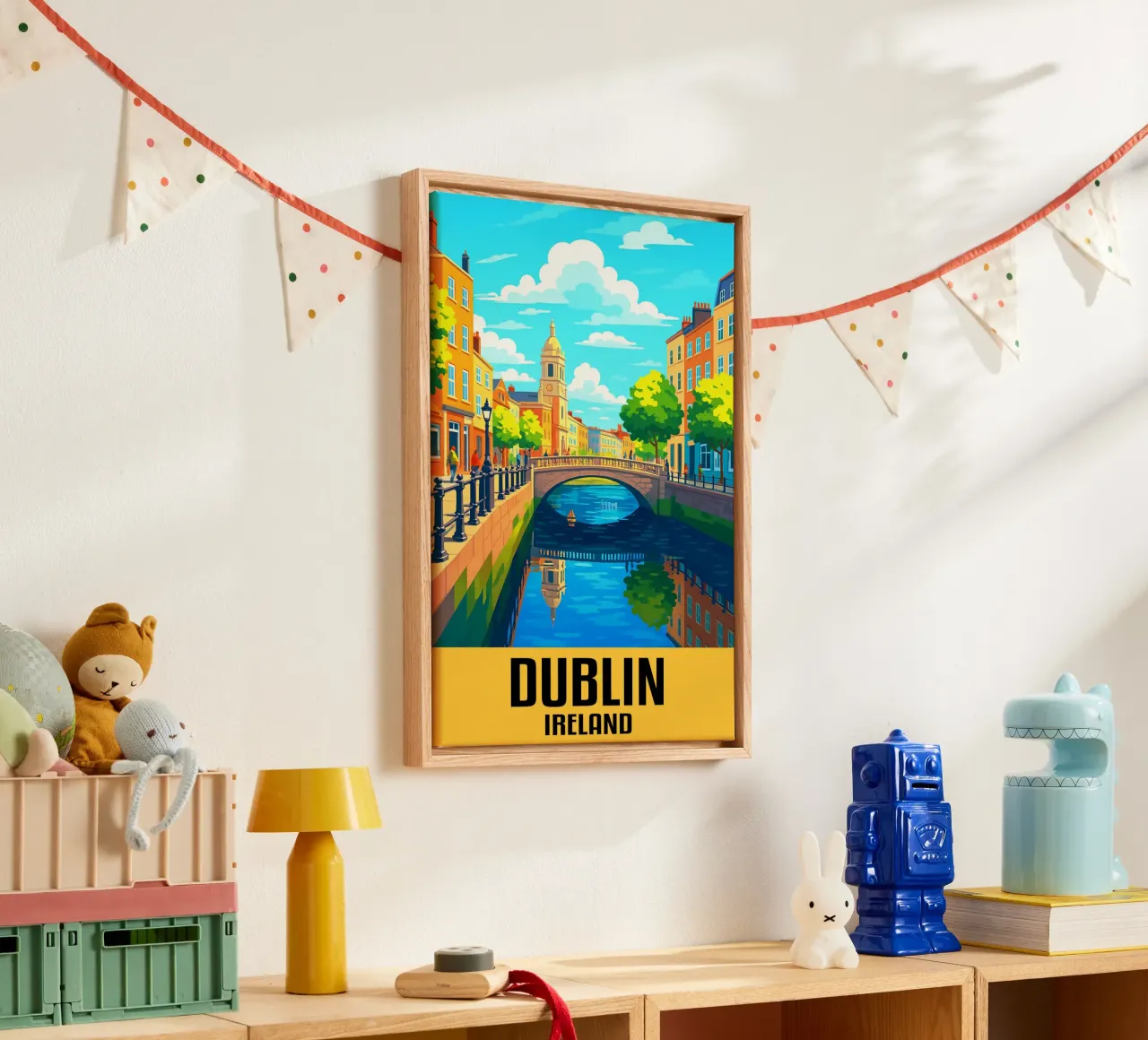 Dublino Irlanda Città Arte Immaginazione tela con Cornice a cassetta da oneheart