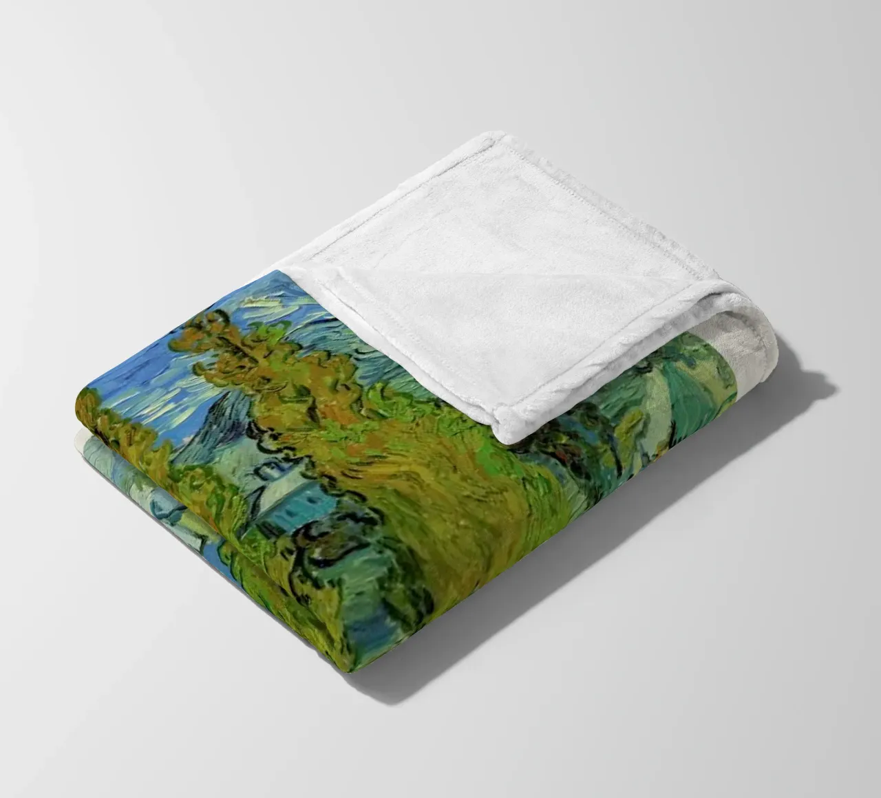 van Gogh - Two Poplars in the Alpilles Near Saint-Rémy coperta in pile da Vintage by JUNIQE