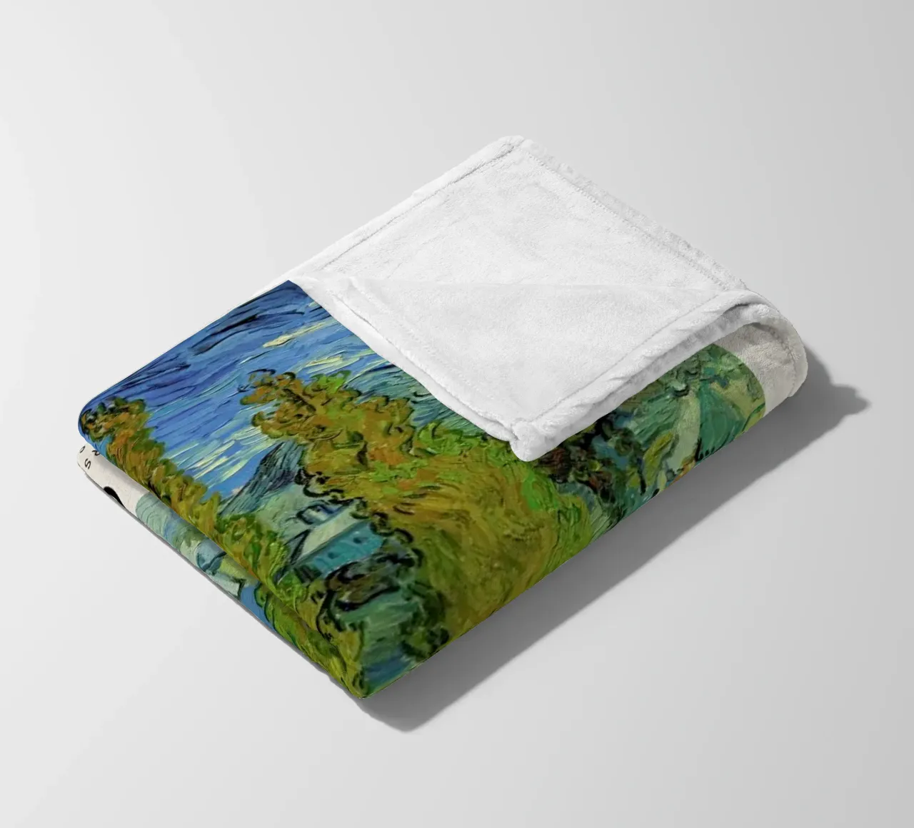 van Gogh - Two Poplars in the Alpilles Near Saint-Rémy coperta in pile da Vintage by JUNIQE