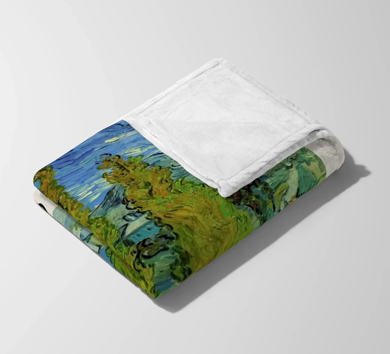 van Gogh - Two Poplars in the Alpilles Near Saint-Rémy coperta in pile da Vintage by JUNIQE