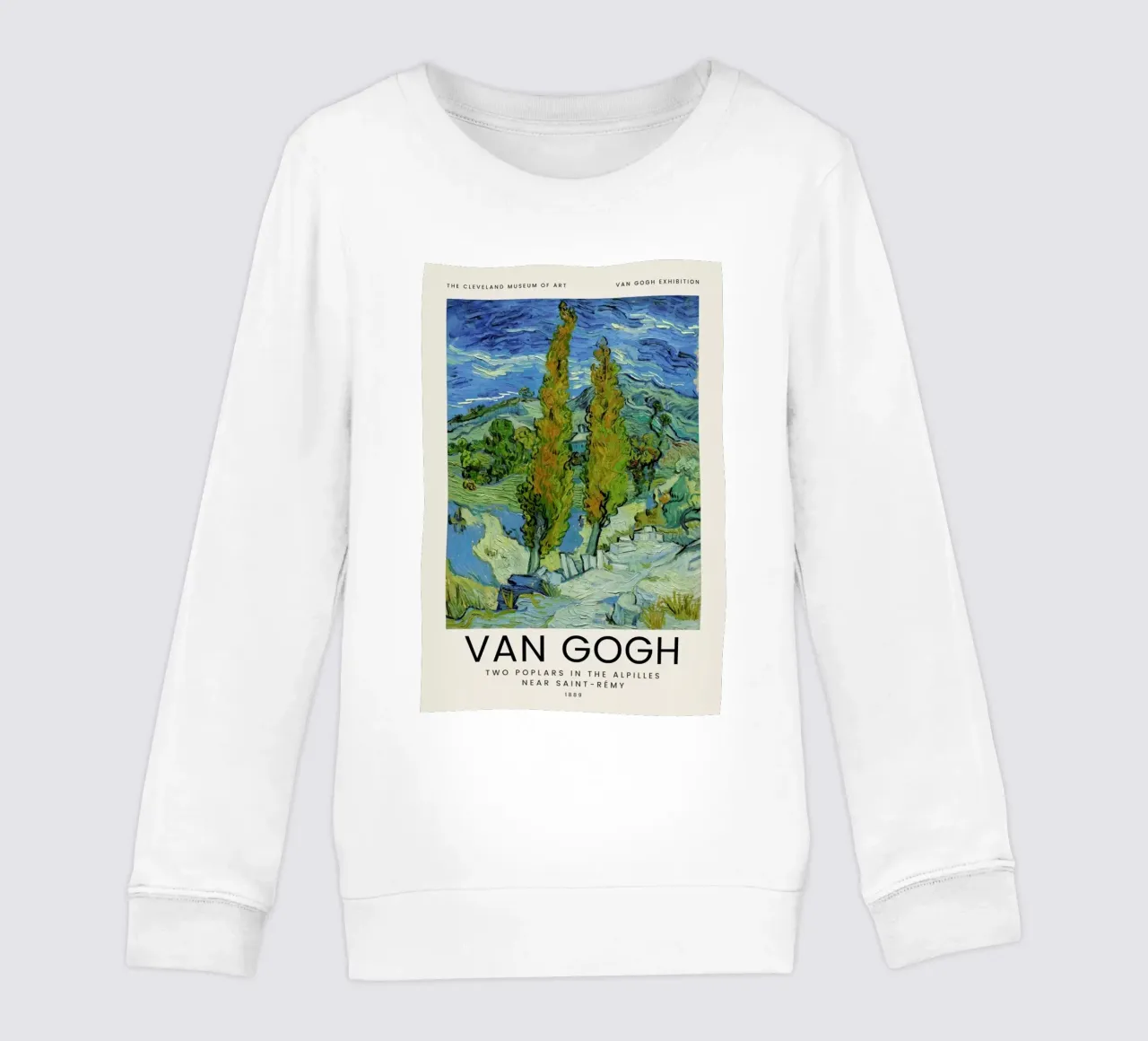van Gogh - Two Poplars in the Alpilles Near Saint-Rémy felpa bambino da Vintage by JUNIQE