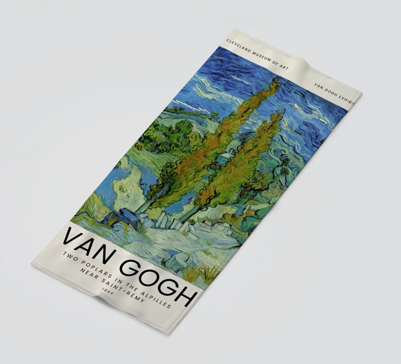 van Gogh - Two Poplars in the Alpilles Near Saint-Rémy telo mare da Vintage by JUNIQE