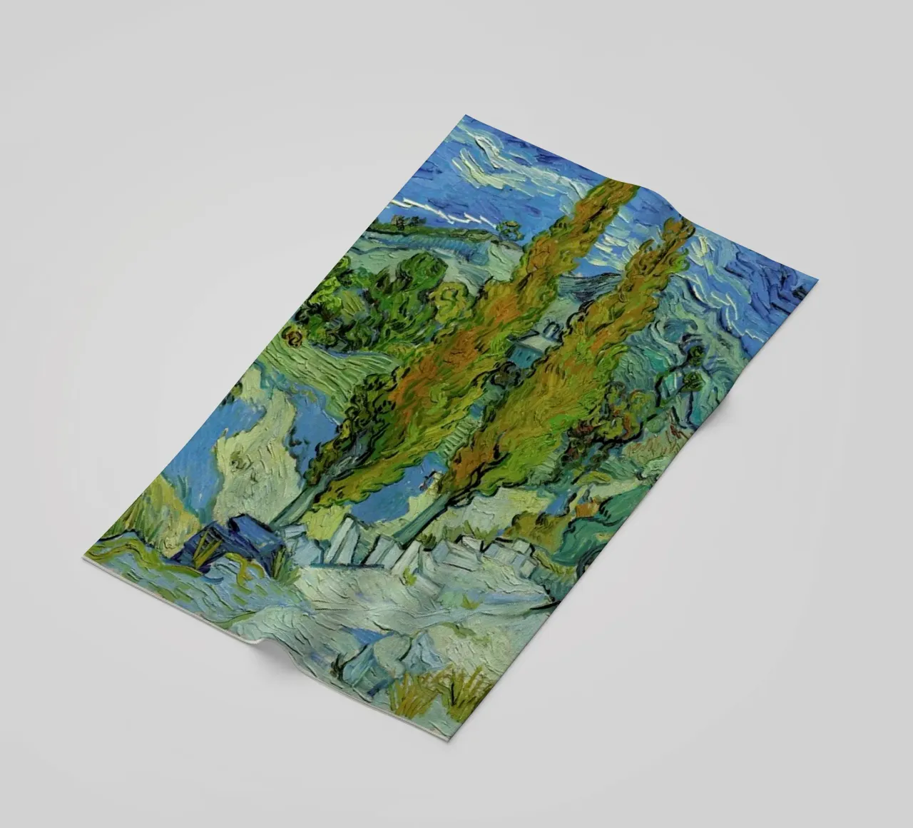 van Gogh - Two Poplars in the Alpilles Near Saint-Rémy telo mare da Vintage by JUNIQE