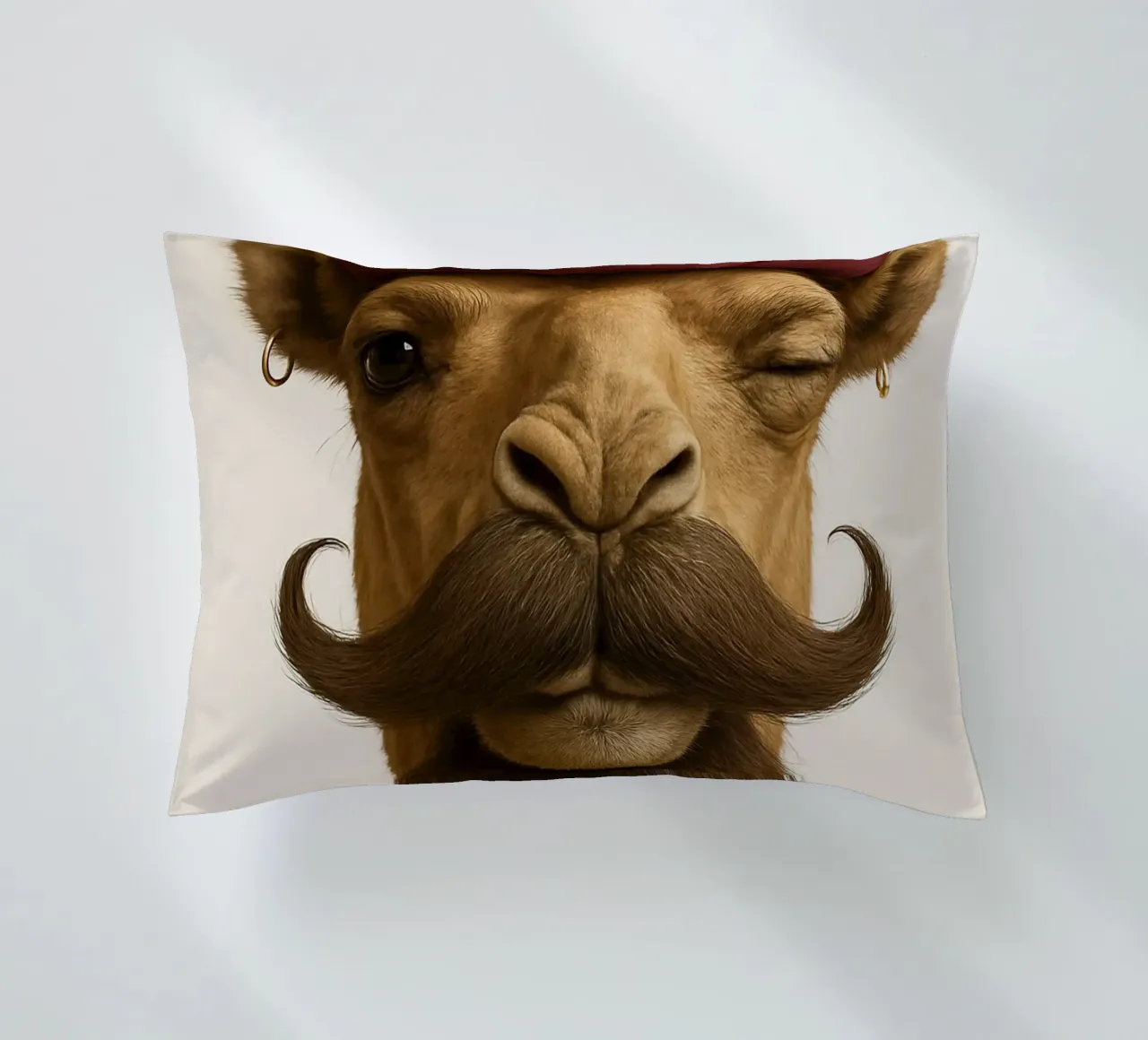 Cammello baffuto e occhiolino cuscino da So Cute Land - Affiches et posters
