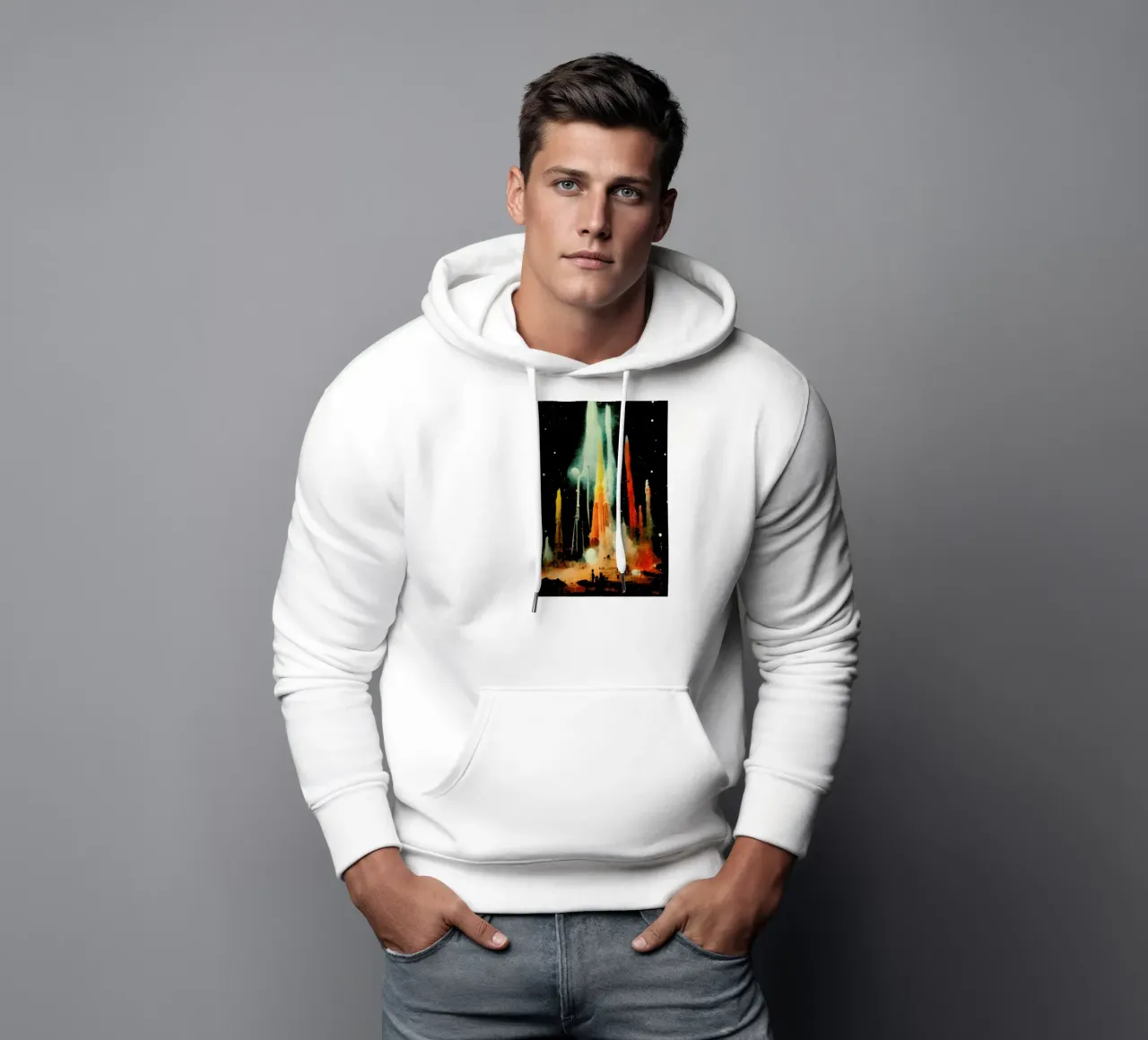 Space Station felpa con cappuccio da treechild