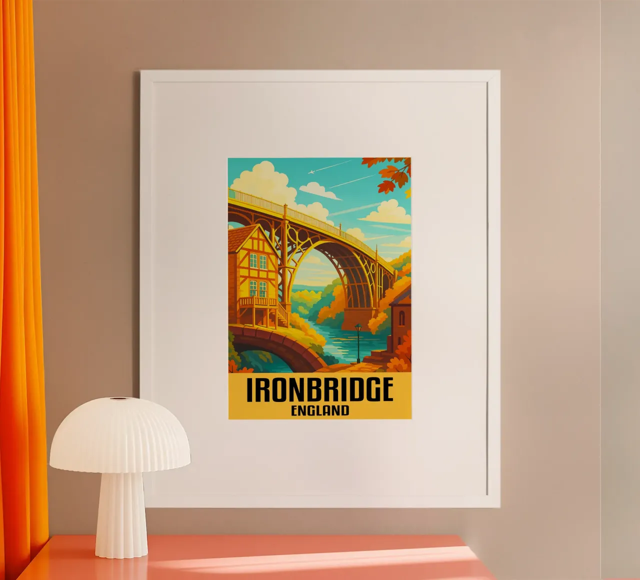 Ironbridge Inghilterra Città Arte Immaginazione poster da oneheart