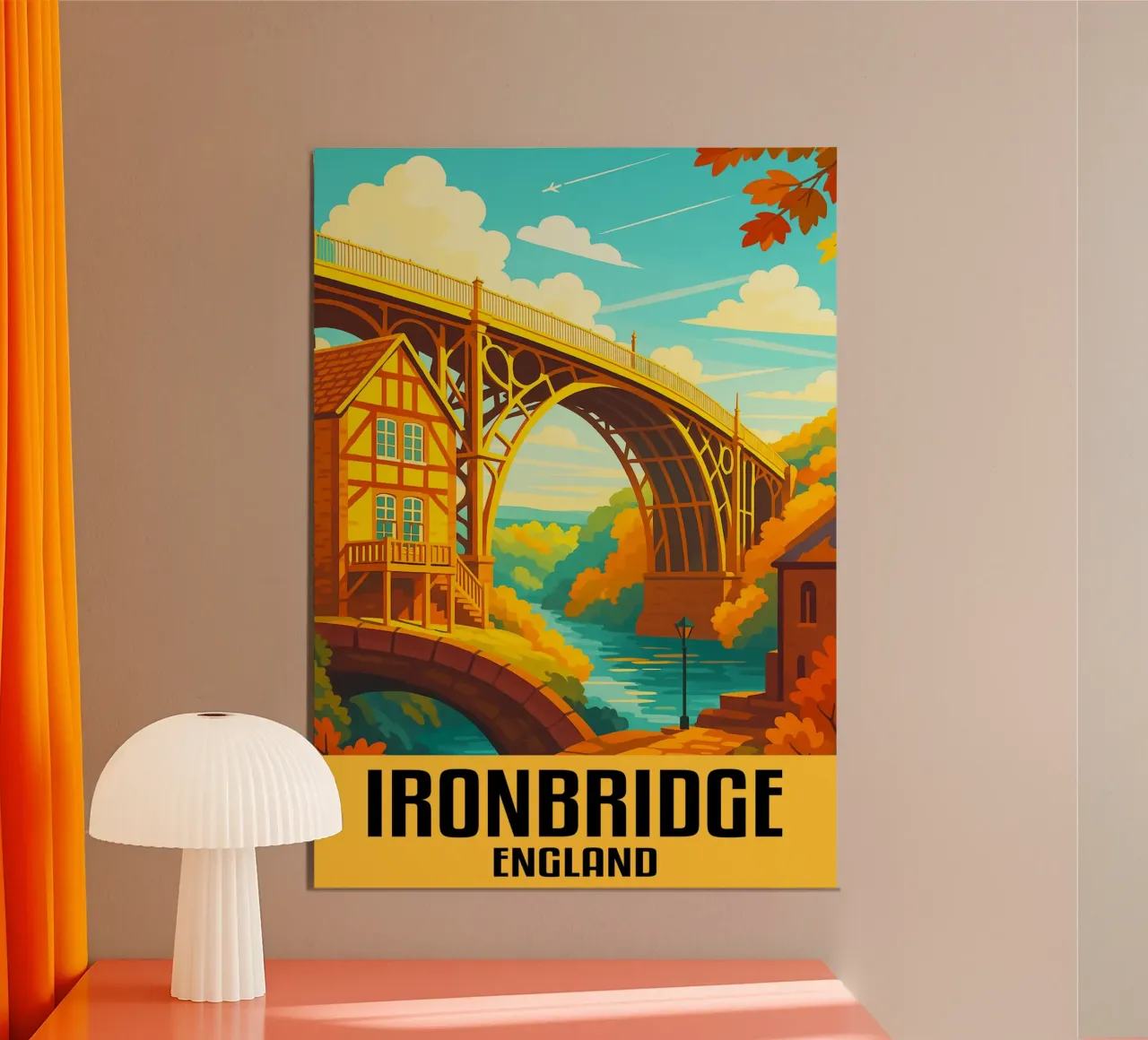 Ironbridge Inghilterra Città Arte Immaginazione poster da oneheart