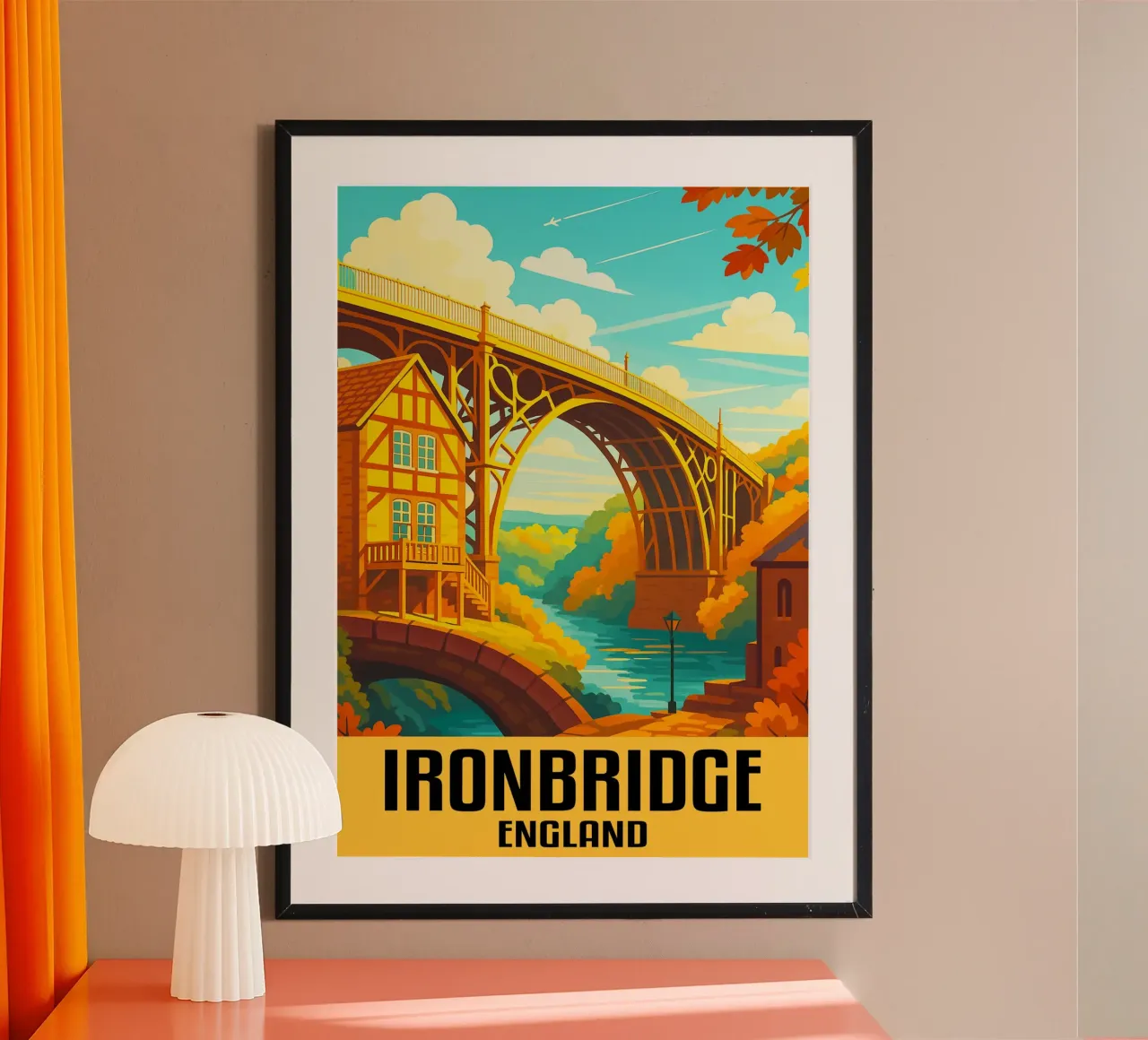Ironbridge Inghilterra Città Arte Immaginazione poster da oneheart
