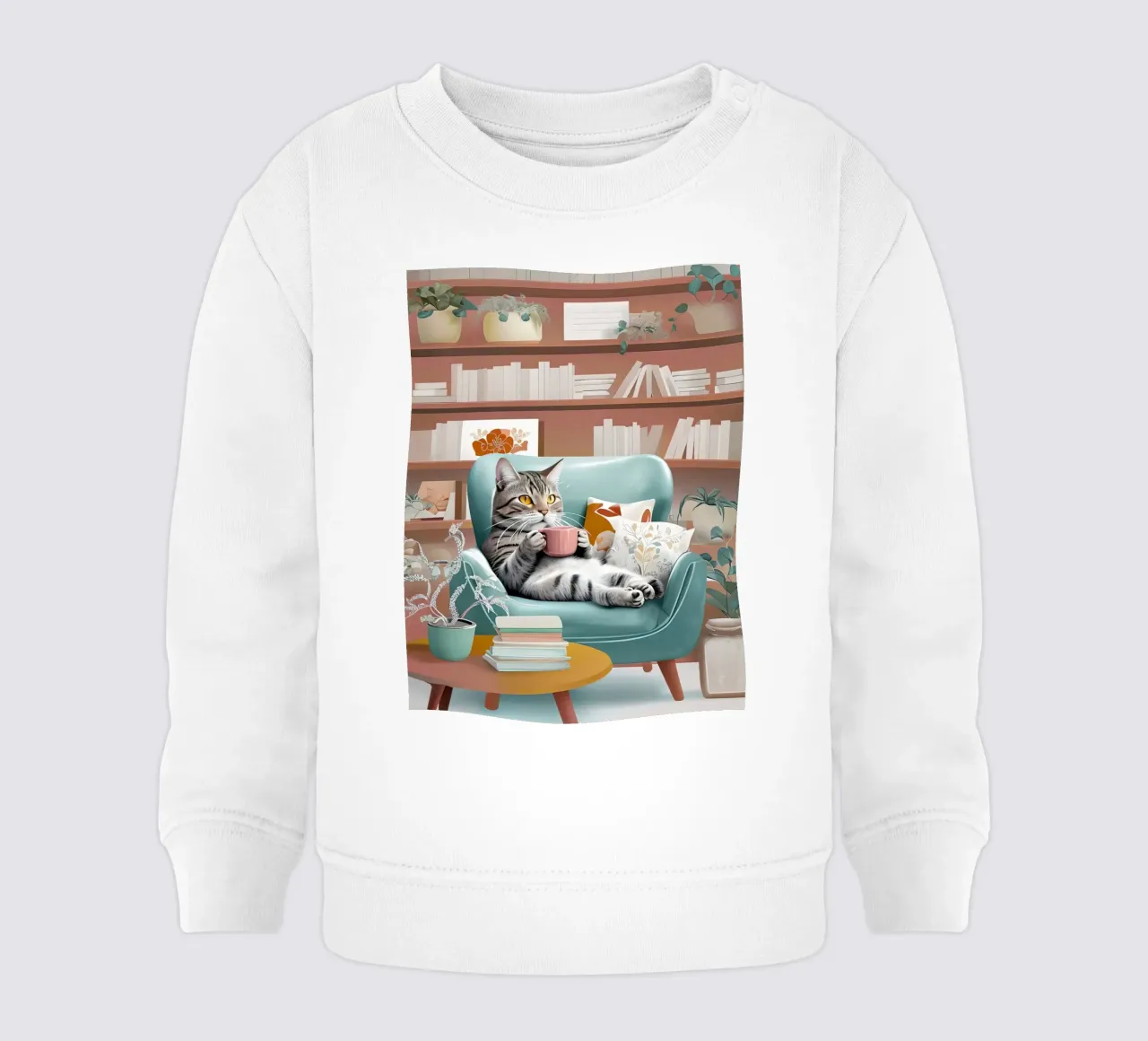 Gatto e caffè felpa neonato da 🥝 KIWI STORE