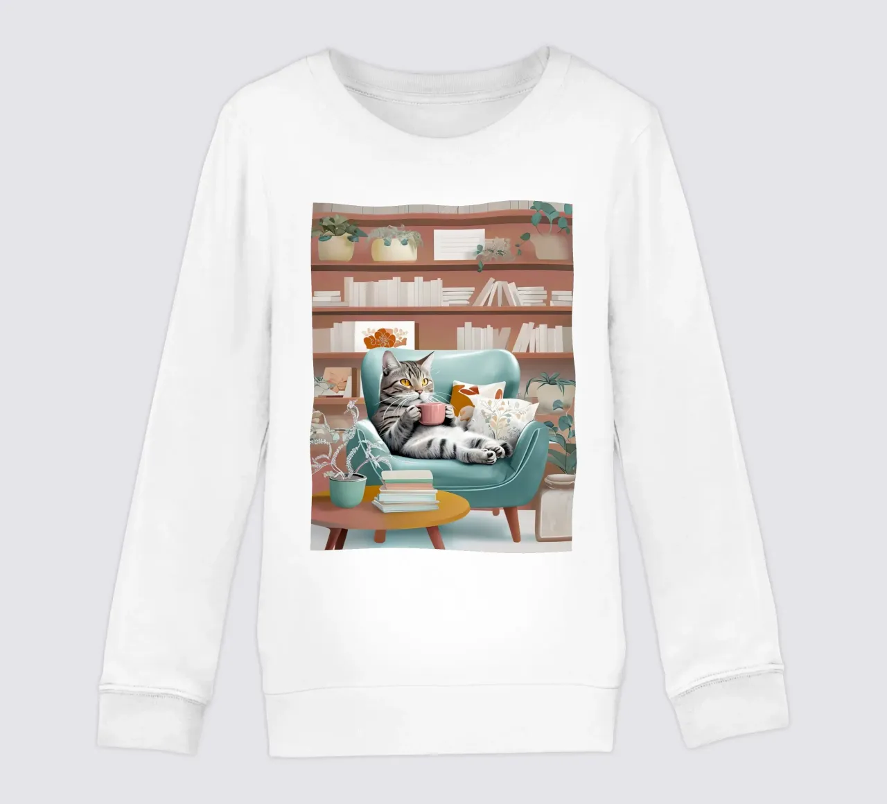 Gatto e caffè felpa bambino da 🥝 KIWI STORE