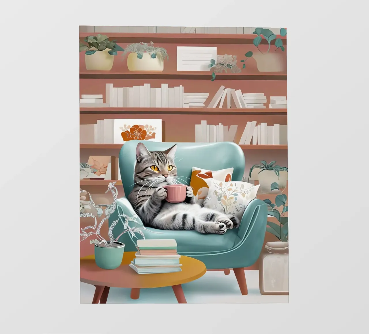 Gatto e caffè telo in pvc da 🥝 KIWI STORE