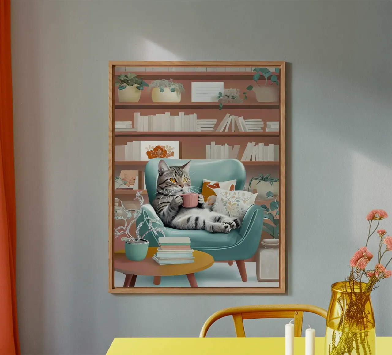 Gatto e caffè alluminio dibond da 🥝 KIWI STORE
