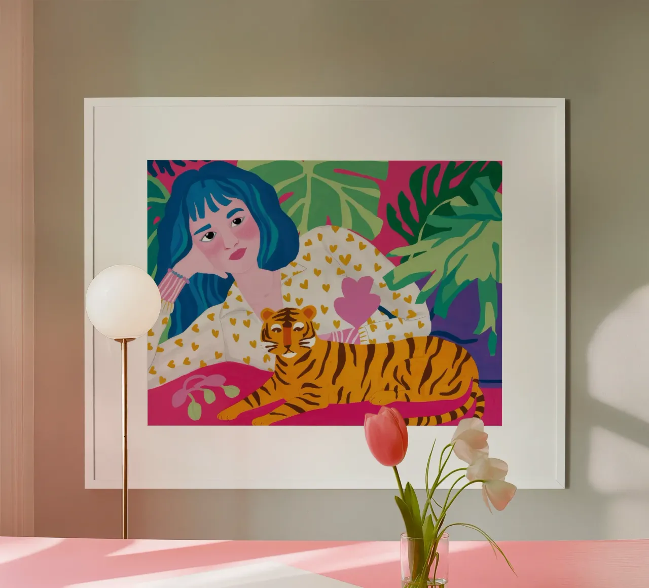 Sogno d'amore infinito poster con telaio in plastica da Aether Brush