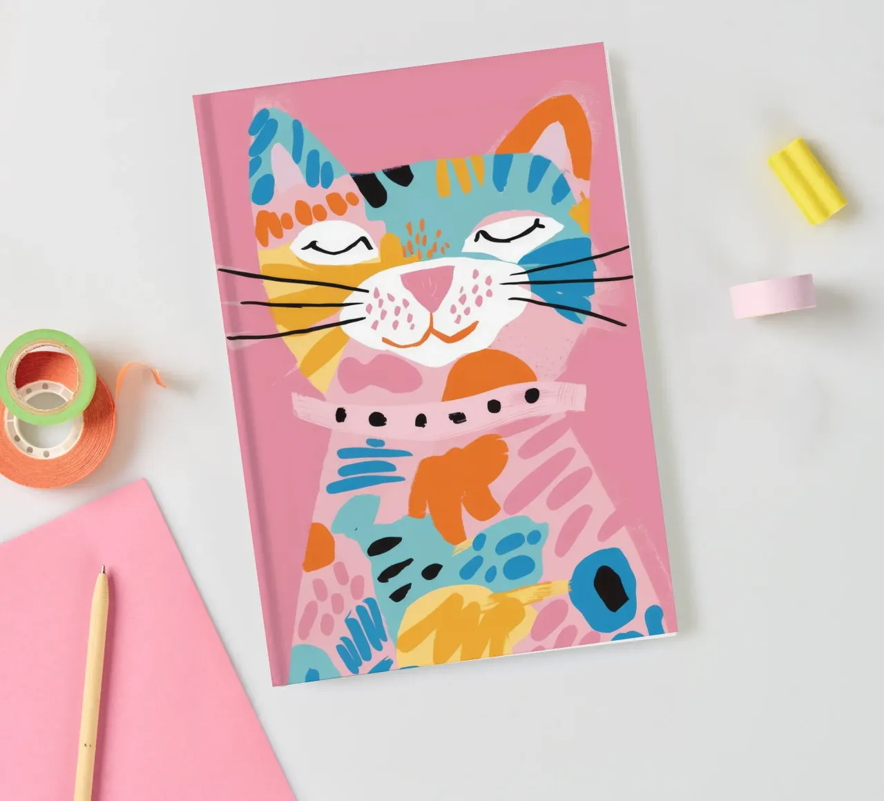 Chromatic Cat Dreamscape notebook by Aether Brush