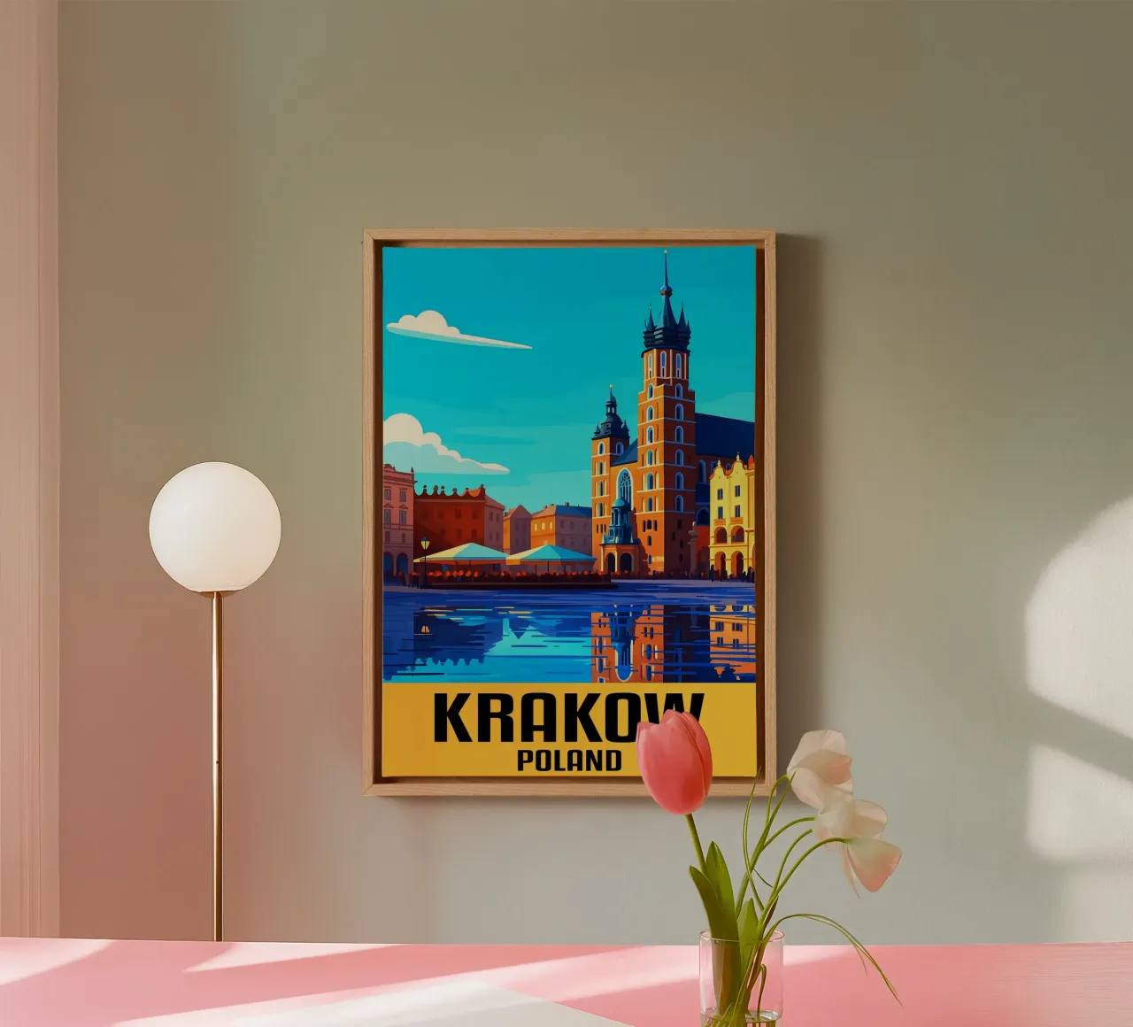 Cracovia Polonia Città Arte Immaginazione tela con Cornice a cassetta da oneheart