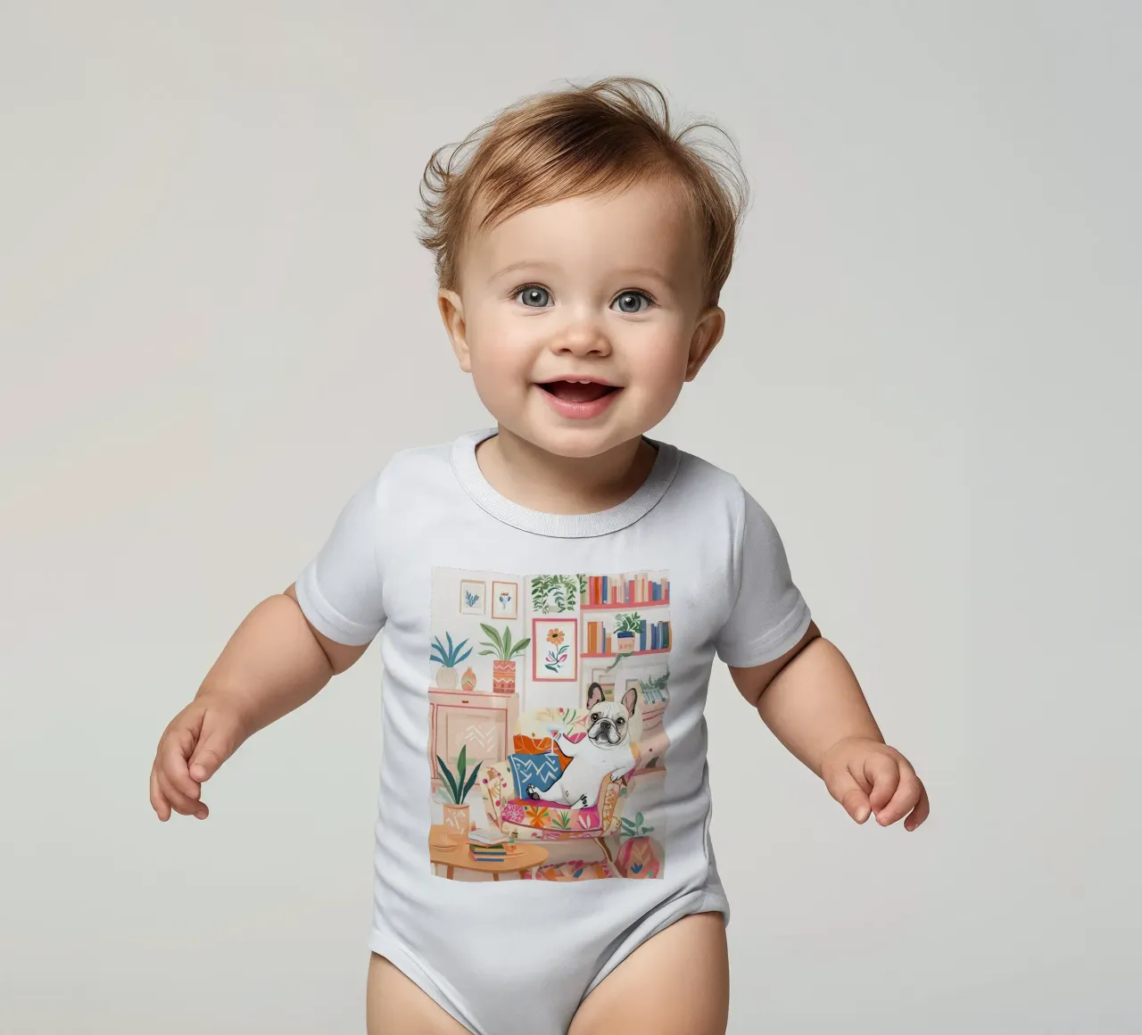 Cane e caffè body neonato maniche corte da 🥝 KIWI STORE