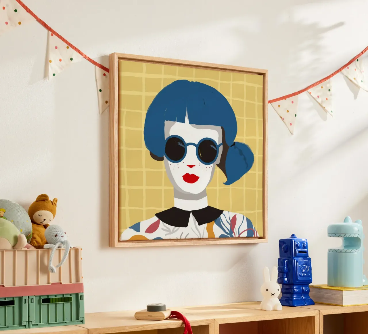 Elektrisch net diva canvas van Aether Brush