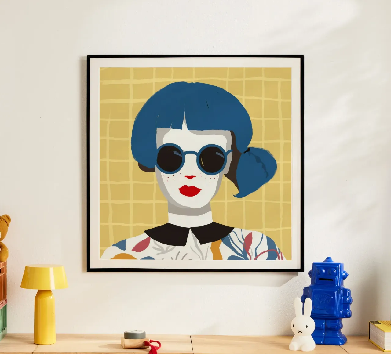 Diva della rete elettrica poster con telaio in alluminio da Aether Brush
