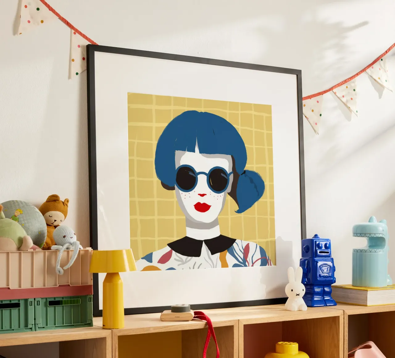 Diva della rete elettrica poster con telaio in alluminio da Aether Brush