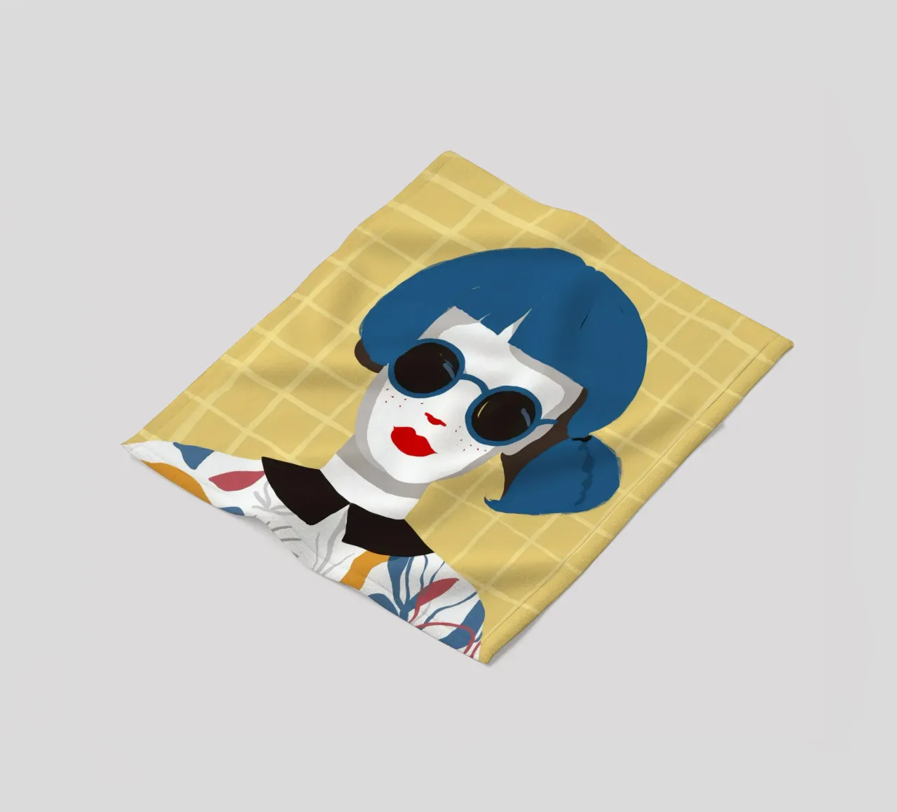 Electric Grid Diva fleece blanket by Aether Brush