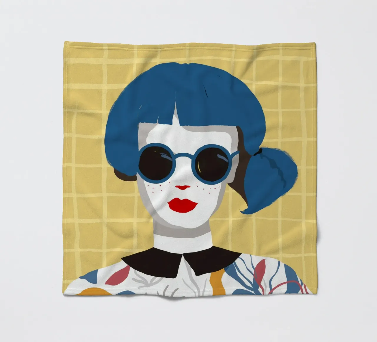 Electric Grid Diva fleece blanket by Aether Brush