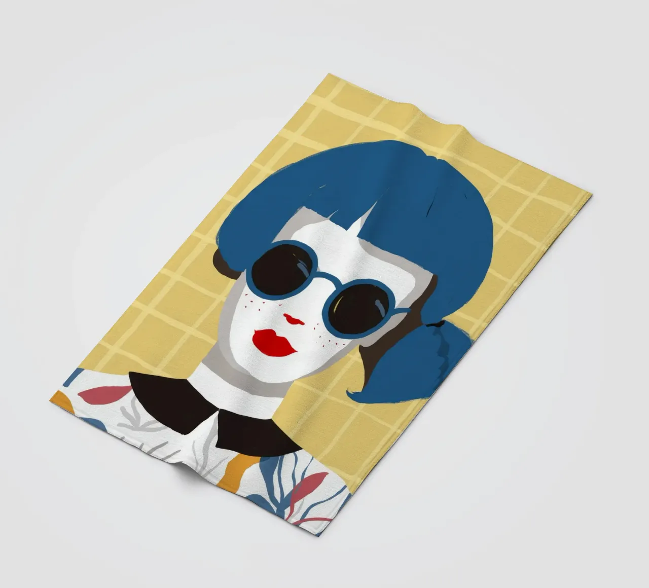 Electric Grid Diva fleece blanket by Aether Brush