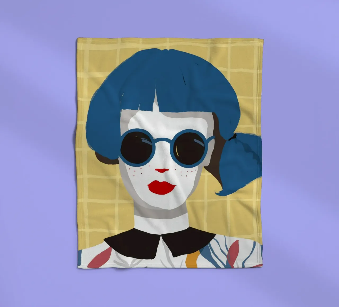 Electric Grid Diva fleece blanket by Aether Brush