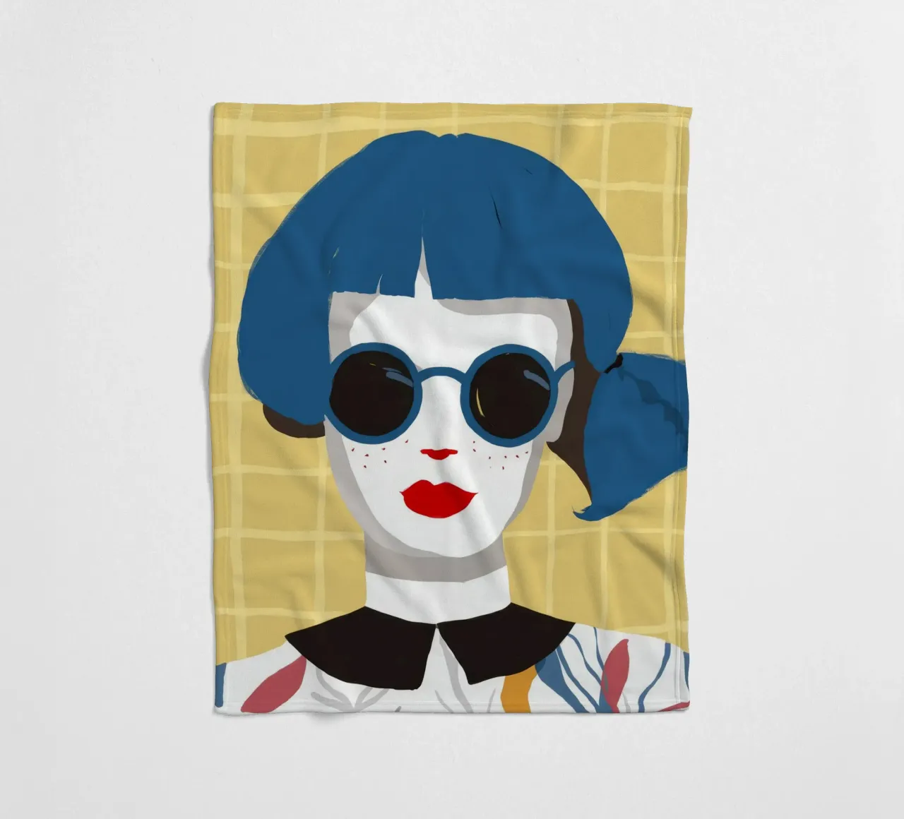 Electric Grid Diva fleece blanket by Aether Brush