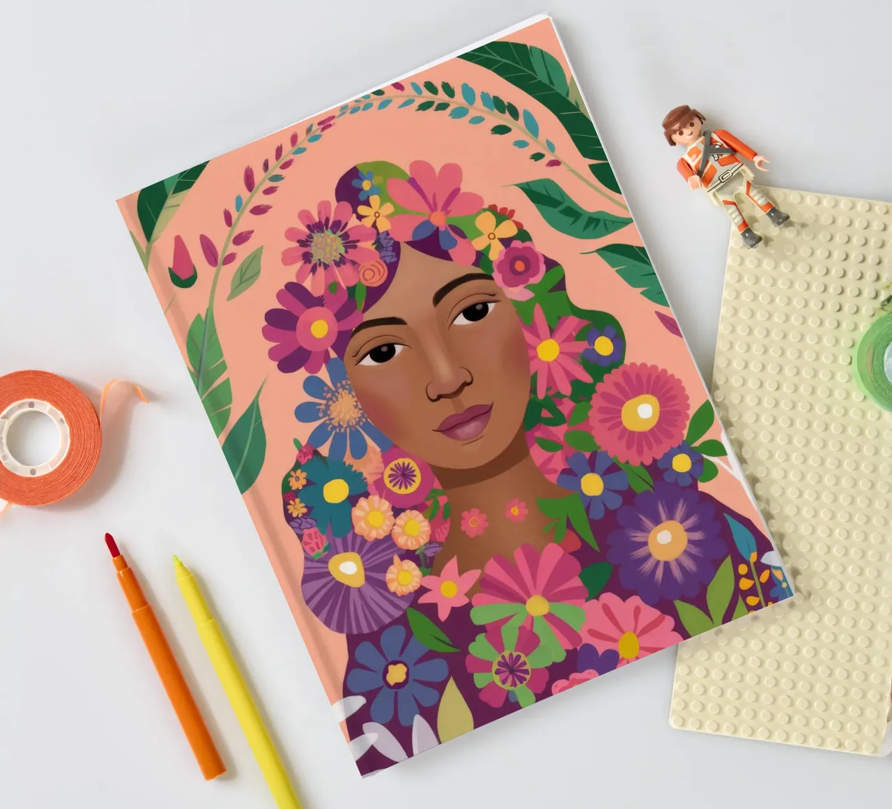 Floral Crown Goddess notebook by Aether Brush
