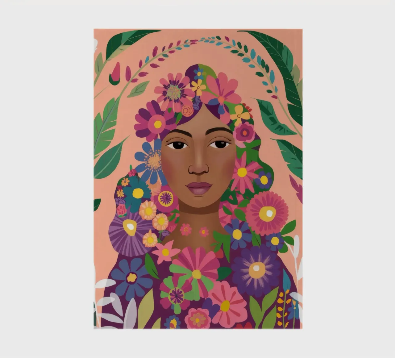 Floral Crown Goddess notebook by Aether Brush