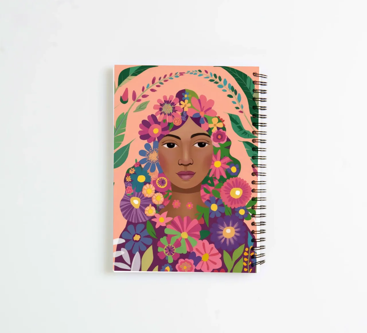 Floral Crown Goddess spiral notebook by Aether Brush