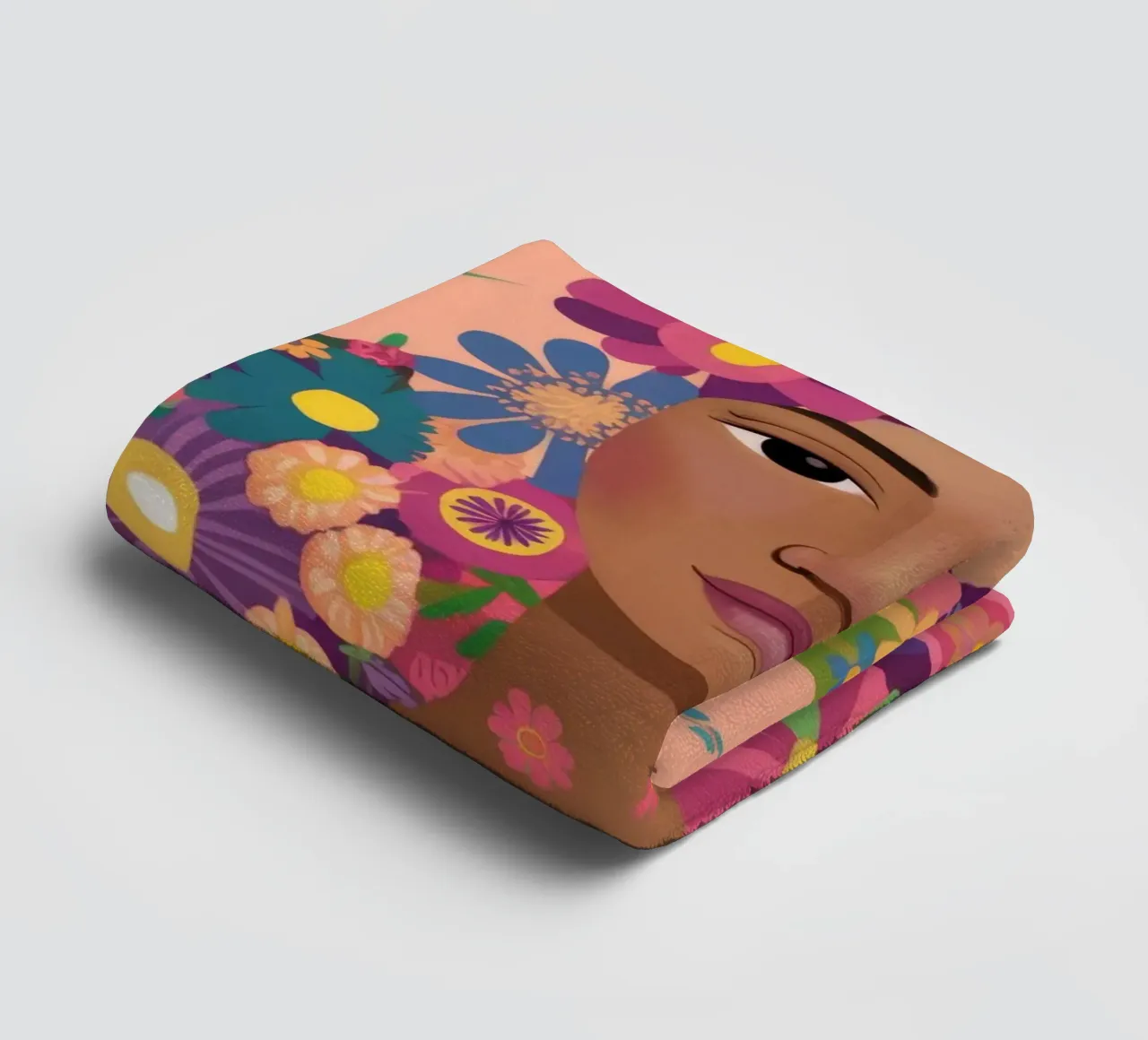 Floral Crown Goddess towel by Aether Brush