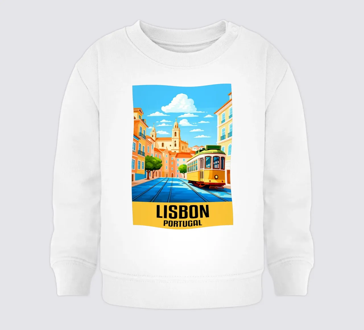 Lisbona Portogallo Città Arte Immaginazione felpa neonato da oneheart