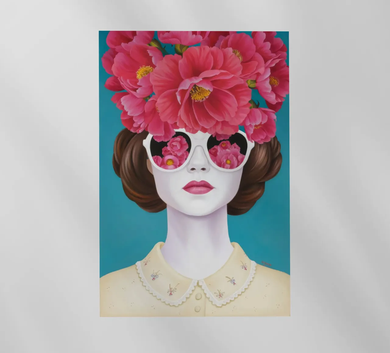 Vision surréaliste des pivoines film rétro-éclairé de Aether Brush