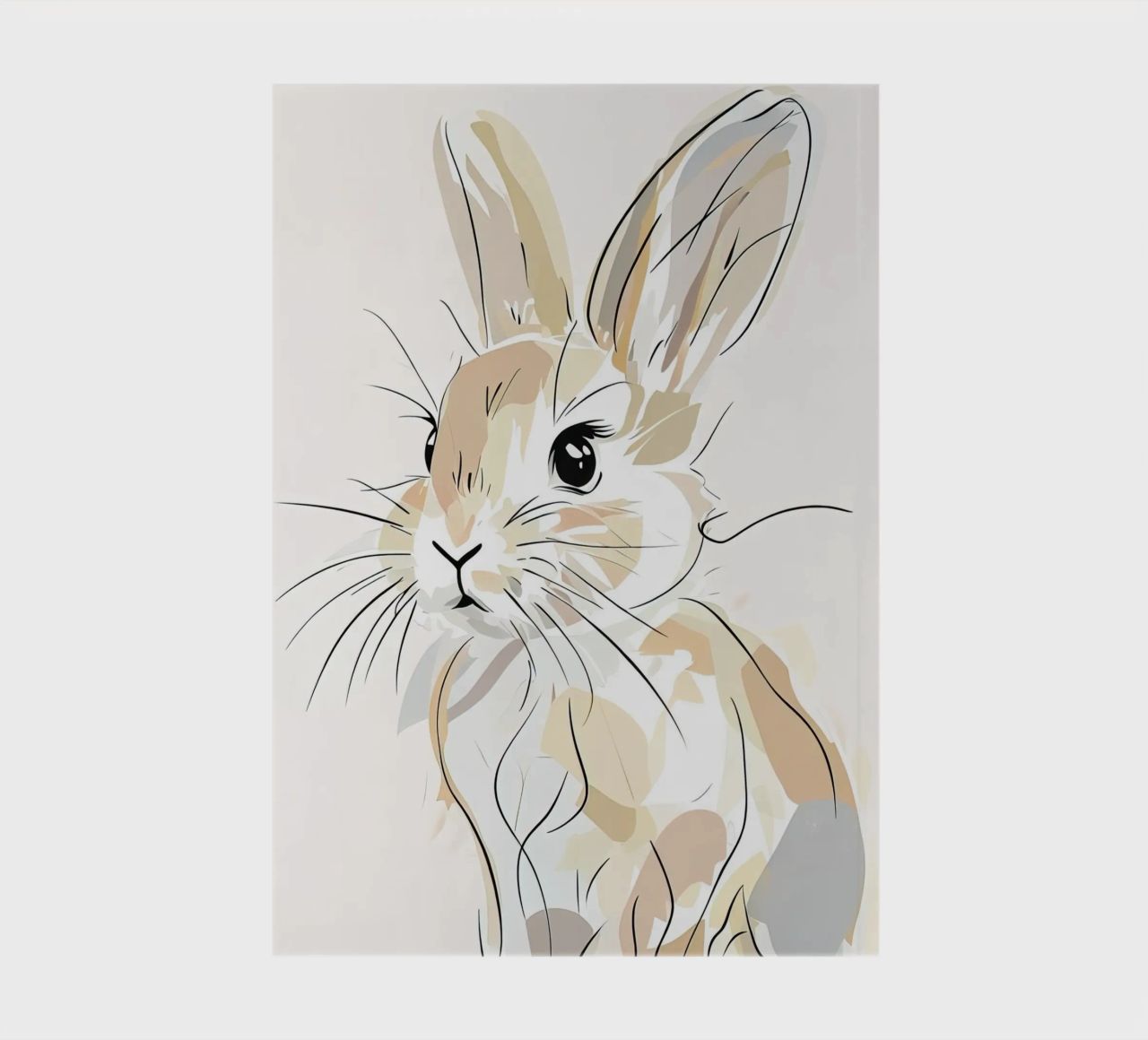 minimalist rabbit notebook by ARTVI-SHOP