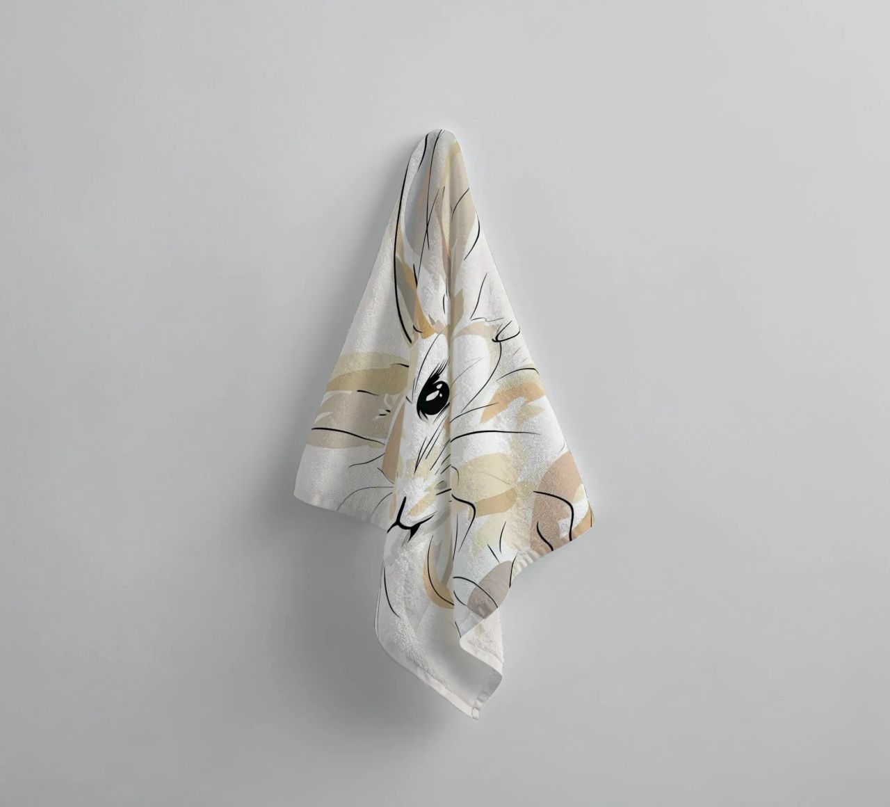 minimalist rabbit towel by ARTVI-SHOP