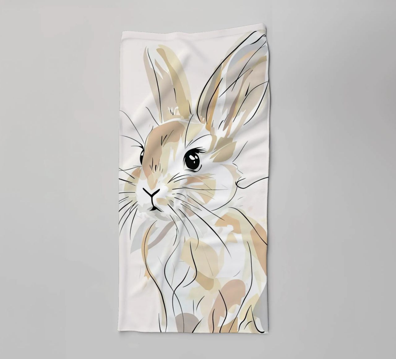 minimalist rabbit towel by ARTVI-SHOP