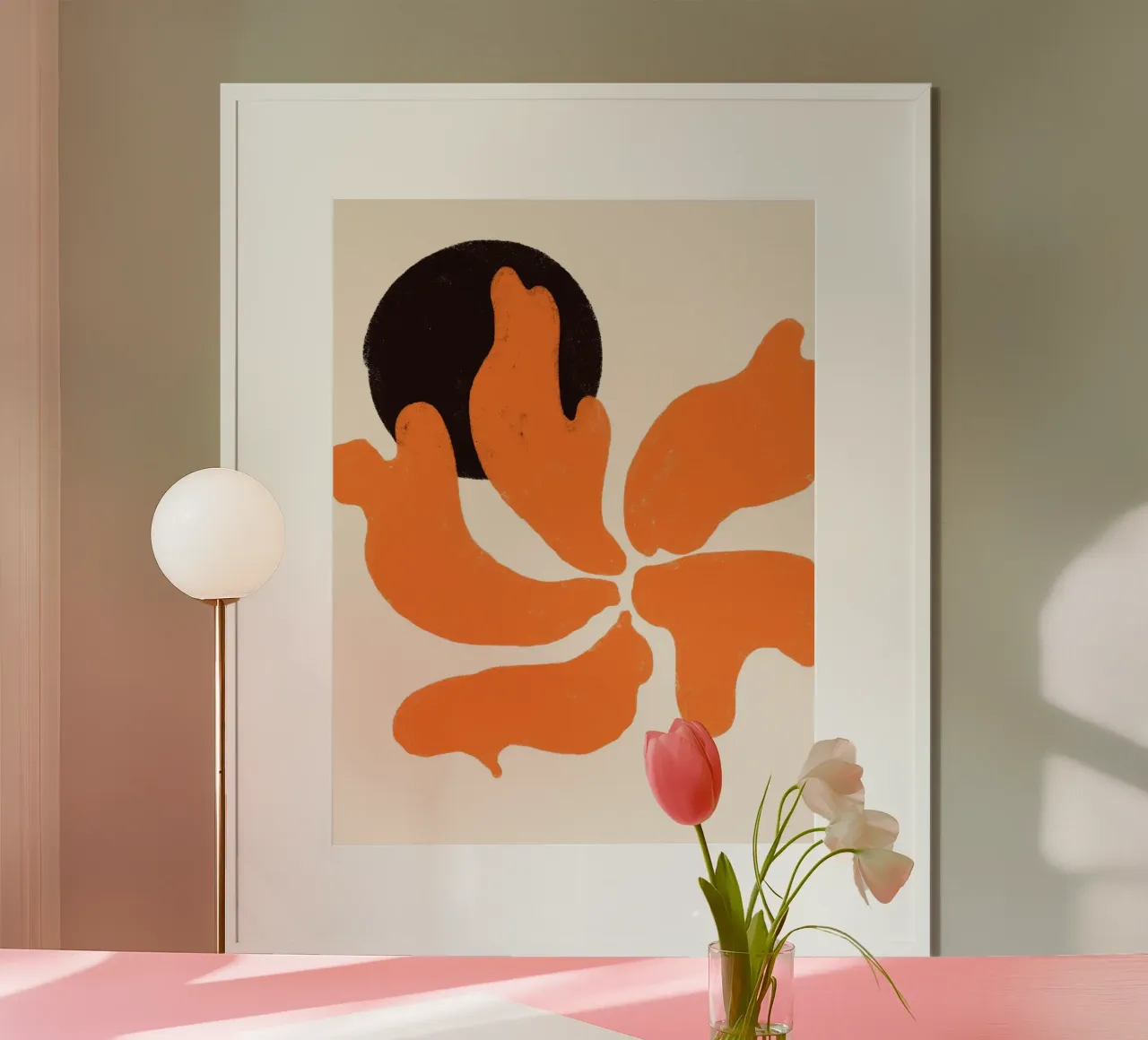 Petali di sole alla deriva Matisse poster con telaio in legno da EDMPROJECT