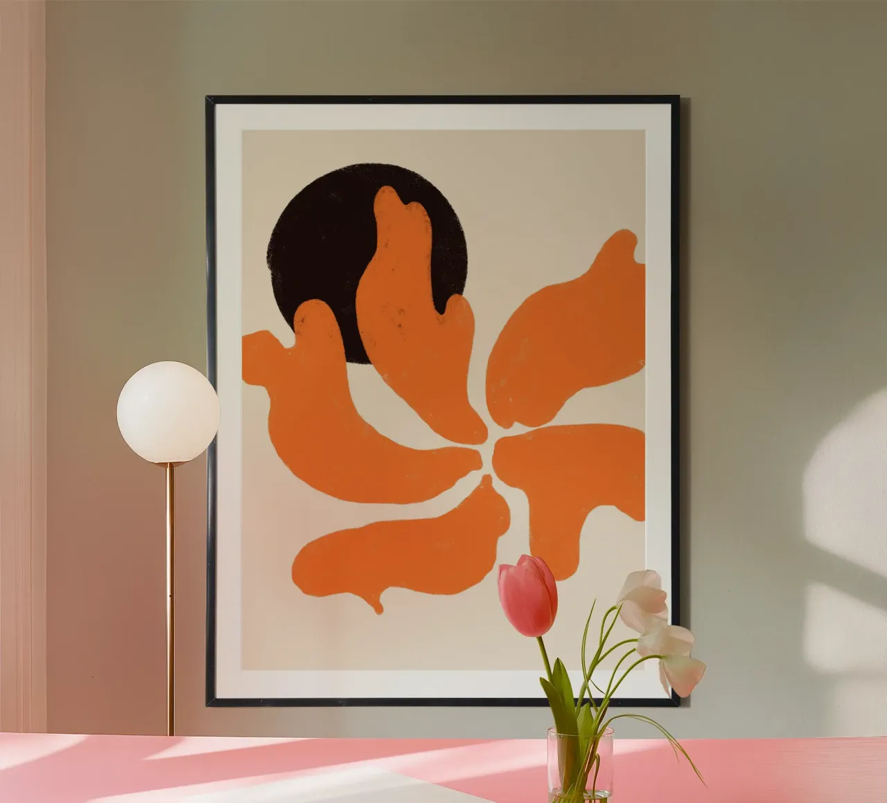 Petali di sole alla deriva Matisse poster con telaio in legno da EDMPROJECT