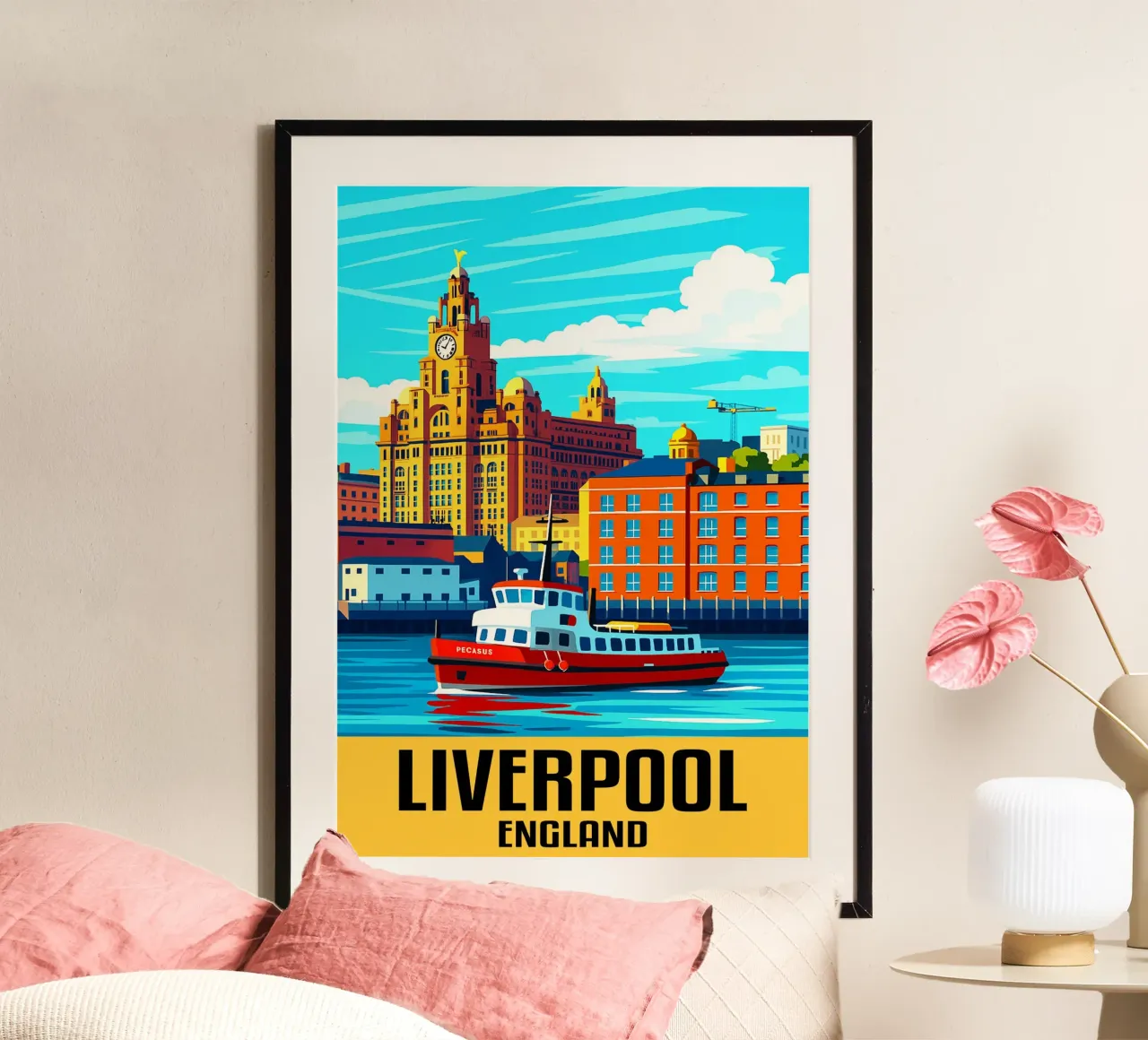 Liverpool Inghilterra Città Arte Immaginazione poster da oneheart