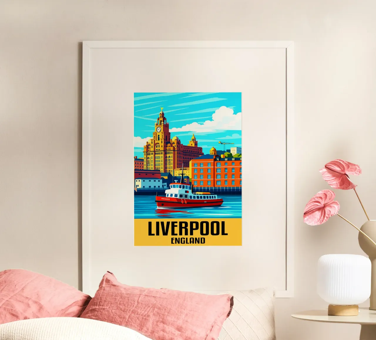 Liverpool Inghilterra Città Arte Immaginazione poster da oneheart